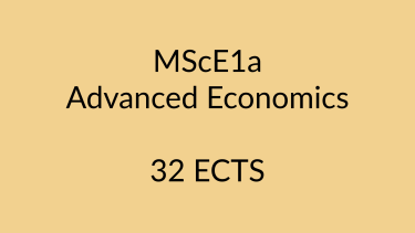 MScE1a Advanced Economics